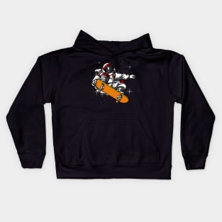 Astronaut Skateboarding Kids Hoodie